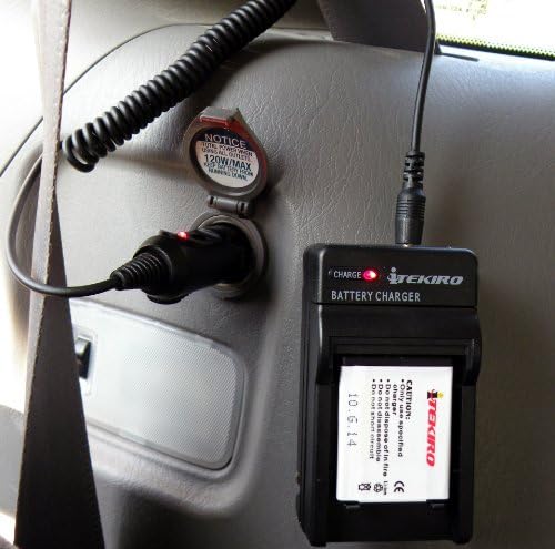 Kit de carregador de bateria de carro de parede AC ITEKIRO para Panasonic VW-VBD120-H + ITEKIRO 10 em 1 Cabo de carregamento USB