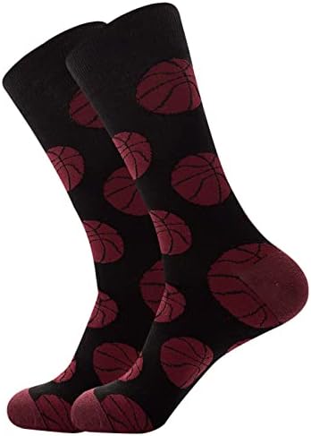 Dbylxmn 5 pares de outono e inverno Novos meias de algodão de algodão Long Socks Ball Series Jacquard Socks