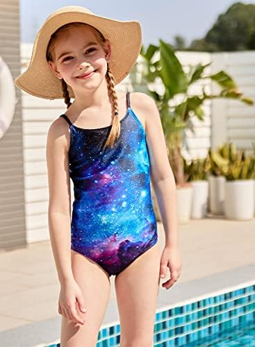 IDGreatim Girls Girls One Piece Terrás de banho rápida de praia de praia de praia de maiô para praia 3-10 anos