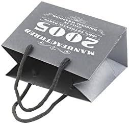 Roupas arrumadas Bang Sacos de presente de 18 anos - Papel cinza com alça de corda - Saco de presente pequeno e ecológico - fabricado 2005
