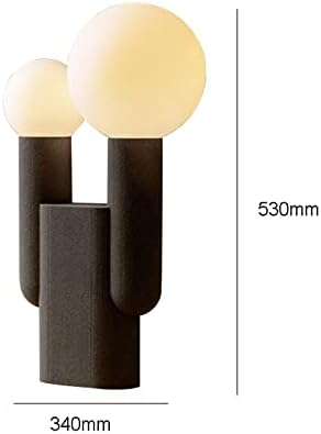 Jjry lâmpada de mesa luminária de cabeça dupla para a sala de estar leve ing simples pós -moderna resina preta branca