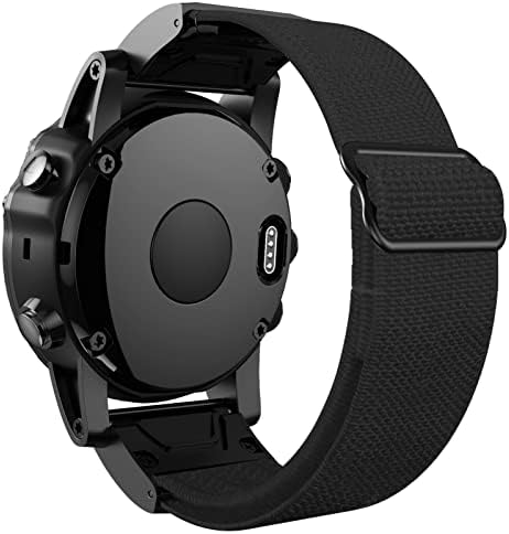 GHFHSG Quickfit Watchband Strap for Garmin Fenix ​​6 6x Pro 5x 5 mais 3HR 935 945 S60 NYLON LOOP 22 26mm de relógio elástico para