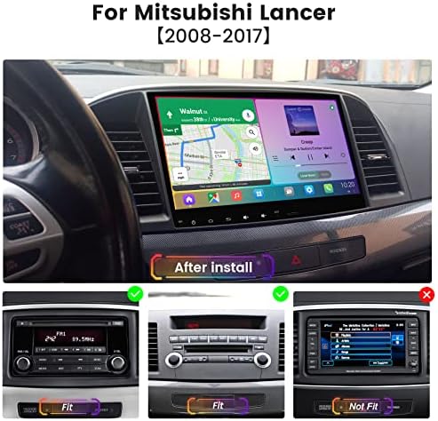 Dasaita Vivid 10.2 Android Car Stereo para Mitsubishi Lancer 2008 2009 2010 2012 2012 2013 2014 2015 2015 2017 CarPlay Android Auto Car Radio Bluetooth Unidade DSP WiFi 4G+64g GPS Navigation