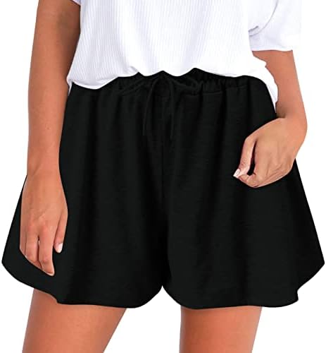 Shorts de verão casuais para short short feminino shorts de algodão para mulheres calças curtas esvoaçantes