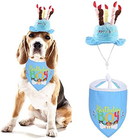 Adorável de festa de aniversário de cachorro Hat Bib Collar Fashion Saliva Collar Party -toutdress Collar Supplies Pet Supply Pet Supply