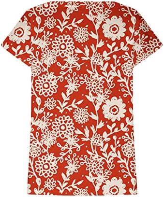 Camisetas femininas com manga de boné impressão floral verão slow slow tops casuais camisetas de manga curta