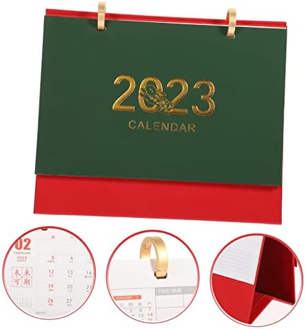 TOFFICU 5PCS 2023 CALENDÁRIO DE Mesa Calendário Decoração Chinesa Decoração de mesa de calendário Calendário Calendário Calendário