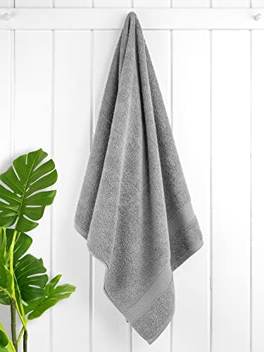 Toalhas de banho do paraíso de algodão, de algodão turco 27x54 polegadas de 4 peças de banho de banheiro para banheiro, toalhas macias de toalhas de folga no banheiro, toalhas de banho cinza claro