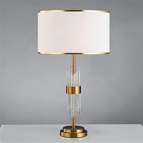 Fksdhdg simples transparente haste de vidro lâmpada de mesa de arte, sala de estar modelo, quarto, lâmpada de moda de