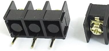 IIVVERR 5pcs 300V 25A 3p Pólo 9,5mm Pitch Pit de linha PCB de pcb preto Conector de bloco de barreira de parafuso preto