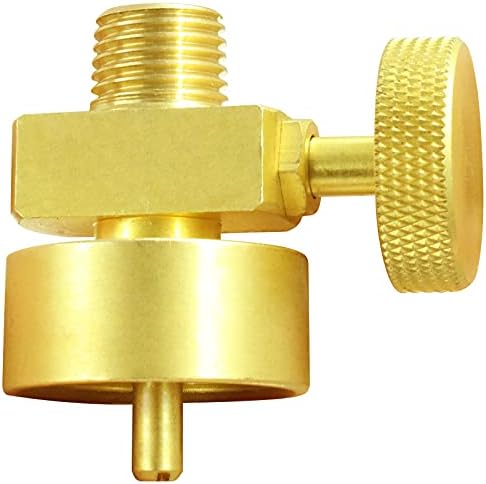 Mcampas Disponível Válvula de regulador de gás de propano ajustável descartável, válvula de agulha de conexão de 1 lb x 1/4 de ajuste