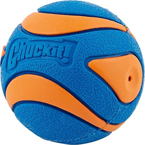 Chuckit! Brinquedo de cachorro Max Glow Ball, Médio 2 pacote e Ultra Squeaker Ball Toy, Médio 2 pacote