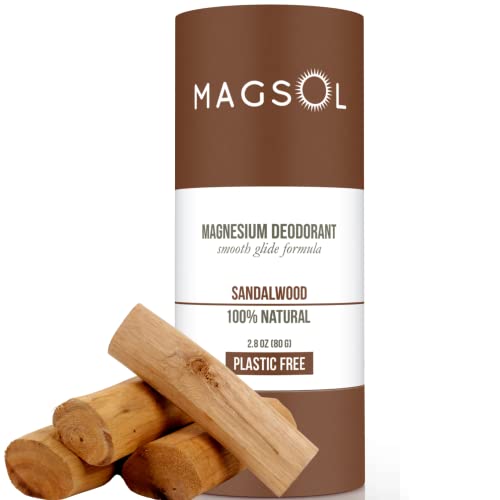 Desodorante natural sem plástico Magsol para mulheres - de alumínio, sem bicarbonato de sódio, sem plástico - 2,8 oz