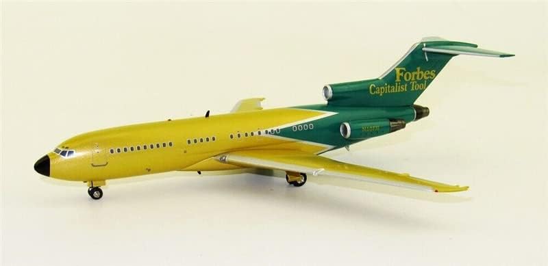 Jfox Forbes Capitalist Tool para Boeing 727-27 N60FM com Stand 1/200 Diecast Aircraft Model pré-construído