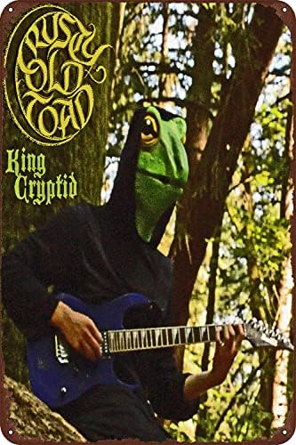 King Cryptid Crusty Old Toad 12x8 polegadas Sinais de música Música - Rock The Walls With Music Album Art for Music Lovers