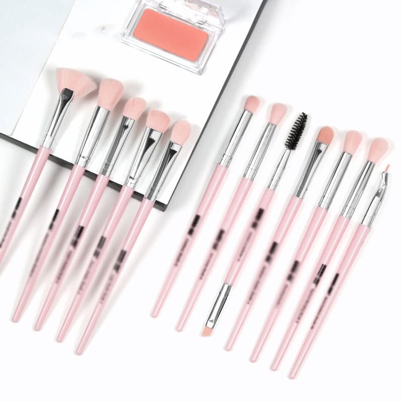 N/A 12pcs de maquiagem para os olhos definida com bolsa cosmestic rosa maquiagem sombra de malha de mamãe