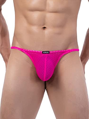 Lace de renda masculina de ikingsky ver através de roupas íntimas de barreira G macio de calcinha respirável e sexy