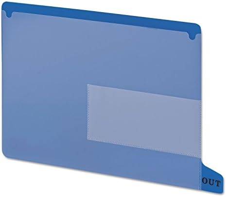 Smead 61951 Guias de poli colorido com bolsos letra poli azul 25/caixa