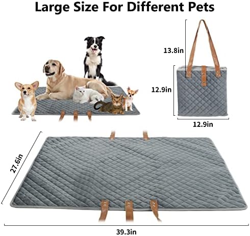 Cama de cães ao ar livre de viagem Simmoude, tapete de cachorro dobrável para cães grandes de cães grandes gatos de