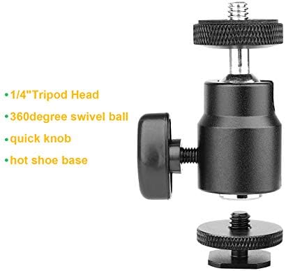 Ball Shoe Mount Camera Ball Mount Clamp W/ 1/4 -20 Adaptador de sapato quente de cabeça de tripé e super braçadeira legal