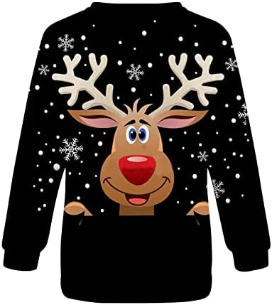 Jjhaevdy Womens Christmas Impresso Sweotshirt