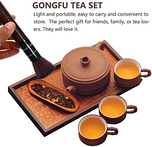 Hemoton Chinese Tea Conjunto de chá chinês conjunto de chá bolsa 5pcs chineses gongofu ferramentas de chá definido Cerimônia de chá
