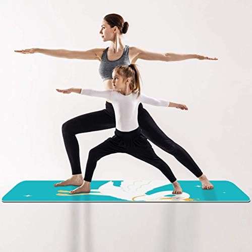 Siebzeh Swan Blue Print Premium Premium grossa Yoga MAT ECO AMPLICAÇÃO DE RORBO