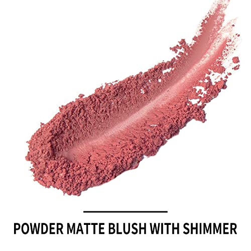 BOOBEEN Powder blush blush fosco, altamente pigmentado Creme de beleza Paleta para criar uma aparência natural de bochecha, cores ricas