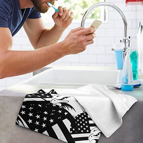 American USA Flag Eagle Face Tootes Premium Toalhas Pano de lavagem de pano para spa e banheiro de hotel