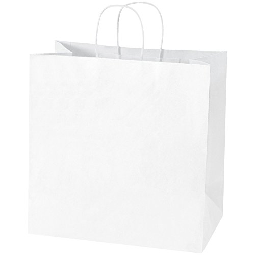 Sacos de compras em papel de suprimento superior, 13 x 7 x 13 , branco