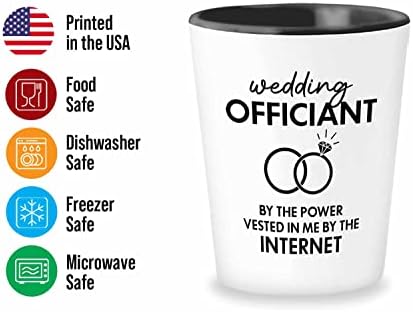 Bubble abraços de casamento Officious Shot Glass 1.5oz - Power adquirido pela Internet - Funny Officiant Proposta Casar