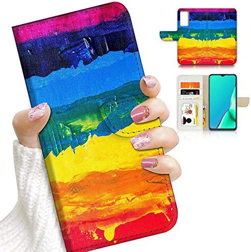 Para a Samsung A13, para Samsung Galaxy A13 5G / 4G, capa de capa de carteira de flip de flip, A23205 Rainbow Gay Pride 23205