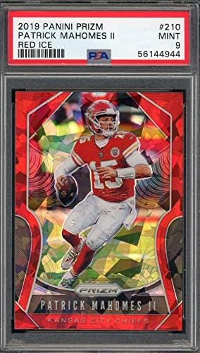 Patrick Mahomes 2019 Panini Prizm Red Ice Football Card 210 PSA classificado 9