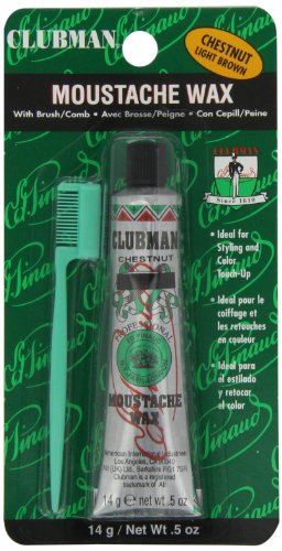 Clubman Bigode Wax Hang Pack - Chestnut, 0,5 oz