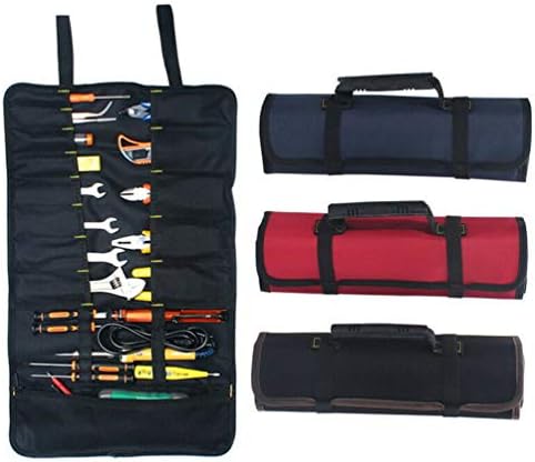 Gatuida Carpenter Tools Tool Roll Bag, ferramenta de reparo eletricista Roll Up Bag 22 bolsos