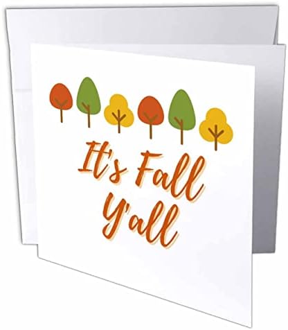 Design de outono 3drose com texto de seu outono - cartões de felicitações