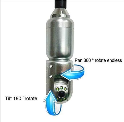 Câmera de vídeo de câmera submersível de 100m 100m de câmera submersível, câmera de poço de água para o sensor de detecção de água subterrânea: 1/4 ; resolução horizontal: 700TVL; sistema de sinal: PAL