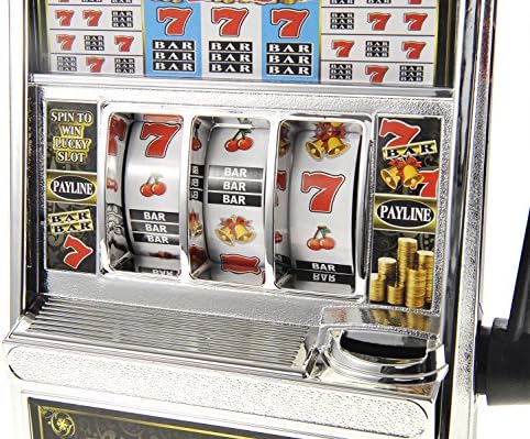 777 Jumbo Slot Machine Casino Toy Piggy Bank Réplica com luzes piscantes e sons de alerta de jackpot