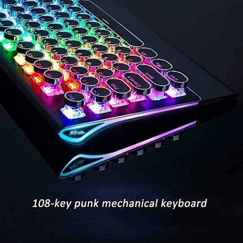 Teclado de jogo mecânico de estilo de máquina de escrever de swimxl com verdadeiro RGB LIGADO DE VOLTO RGB REST REST RESTENCIO