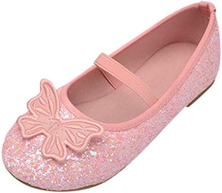 Sapatos infantis sapatos planos sapatos cristalinos com lantejoulas bowknot garotas de dança sapatos recém -nascidos