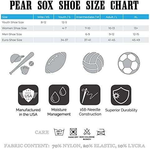 Pear Sox listrado OTC de beisebol, softbol, ​​meias de futebol preto, amarelo brilhante, verde florestal