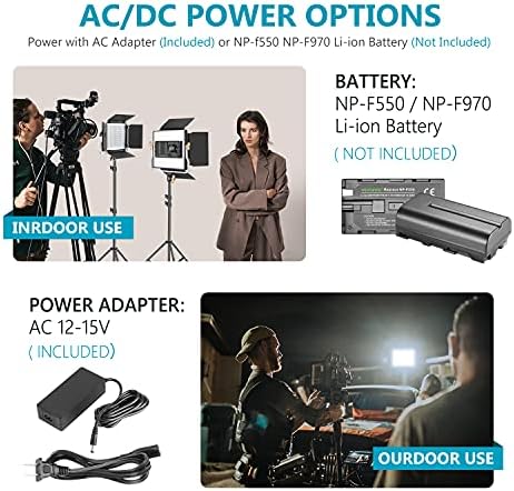Neewer 2 Packs atualizados 660 2,4g LED Video Light Fotography Iluminação Kit - 45W CRI 97+ 3200-5600K Luz do painel LED