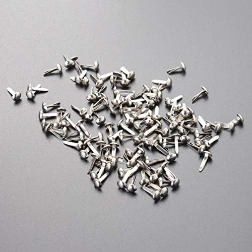 Doitool 100 PCs Mini Brad Metal Paper Fixadores Mini Brads Fixadores de papel pequenos prendedores de papel para artesanato/scrapbooking suprimentos diy