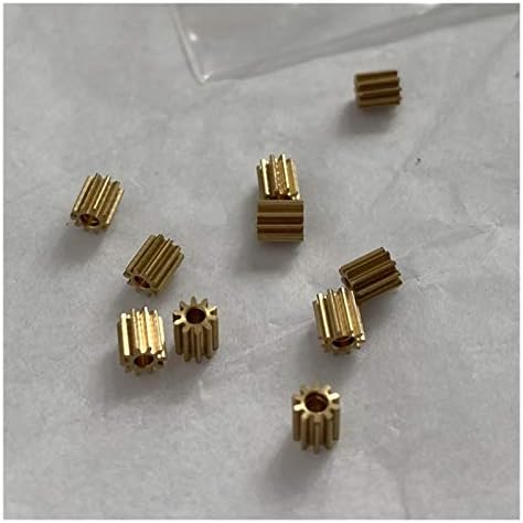 ZhengGuifang ZGF-BR 10PCS Pequenas engrenagens de bronze de cobre 0,3m 10T dentes 1,48 1,5 mm 1,98 2m de diâmetro de