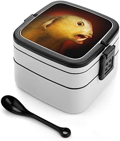 Fierce Chupacabra, lancheira Bigfoot Box portátil Bento Box de grande capacidade Contêiner de alimentos com colher