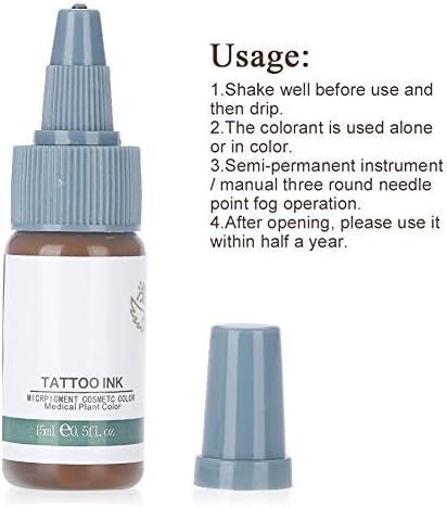 Semme tatuagem pigmento, tinta de tatuagem 5 cores pigmento pigmento puro microblading tatuagem tinta cor 15ml
