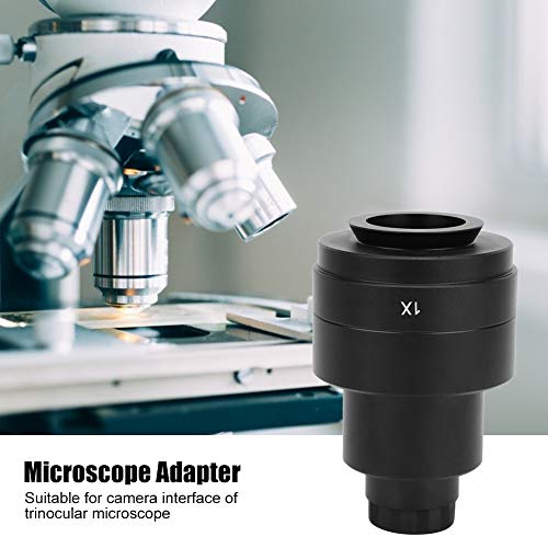Adaptador de lentes de microscópio, adaptador de microscópio de liga de alumínio requintado do tipo C, microscópio trinocular