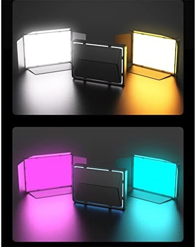 Slsfjlkj RGB LED Vídeo fotografia leve 0-360 ° Painel de lâmpada de iluminação de preenchimento colorido CRI95+ 3000-6500K Para fotografar transmissão ao vivo
