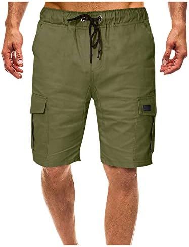 Ymosrh shorts masculinos de verão Casual ao ar livre bolsos de retalhos de gestão de calças de ferramentas de ferramentas