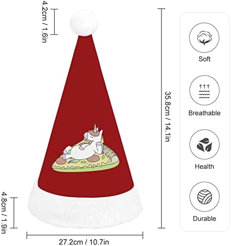 Unicorn pizza chapéu de natal chapéu de chapéu de santa personalizado decorações engraçadas de natal